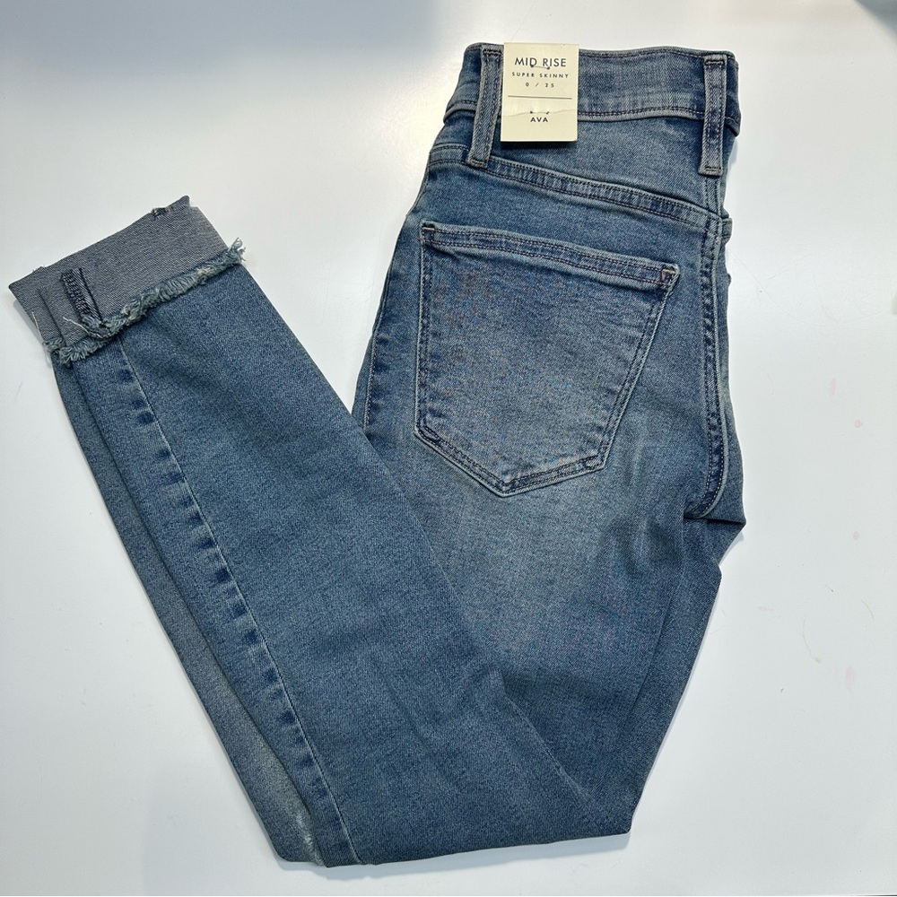 Lucky Brand Ava Mid Rise Super Skinny Jeans 0/25